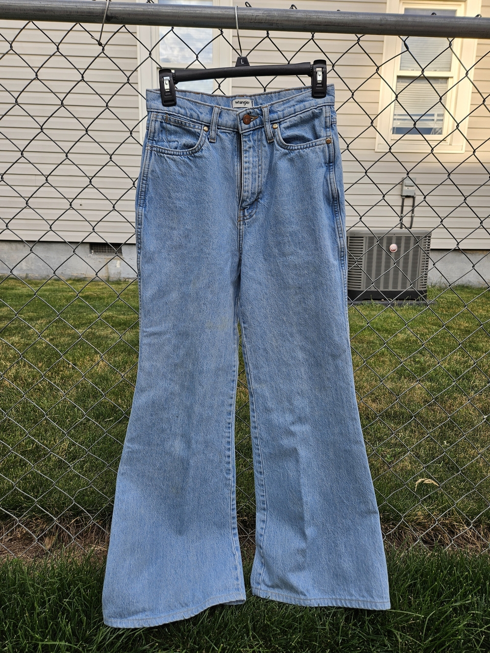 Wrangler Light Blue High-Rise Flare Jeans - Women